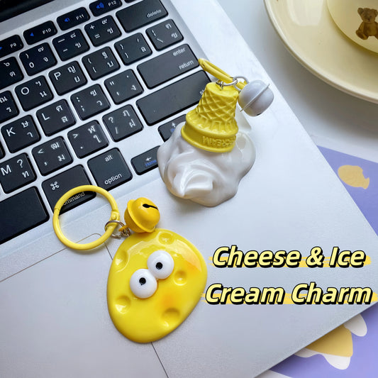 Sunflowerden Cheese & Ice Cream Charm  Keychain