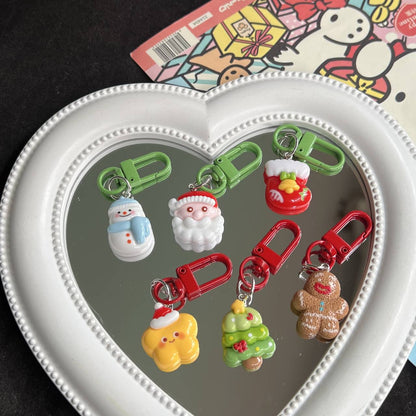 Cute Christmas Charm — Keychain & Bag Charm, Pairs with Custom Letter Lanyard