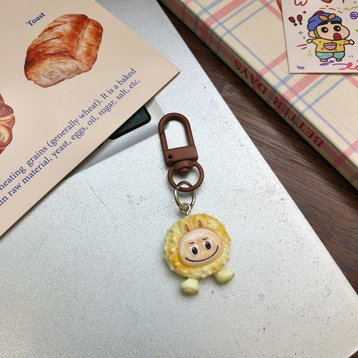 Cute Bakery Charm — Keychain & Bag Charm, Pairs with Custom Letter Lanyard