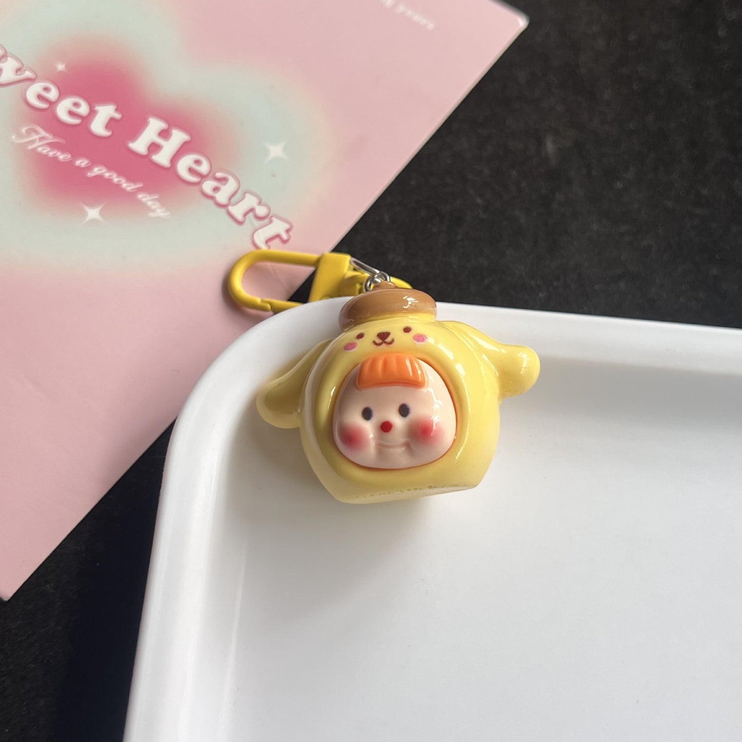 Cute Dress-Up Doll Charm — Keychain & Bag Charm, Pairs with Custom Letter Lanyard