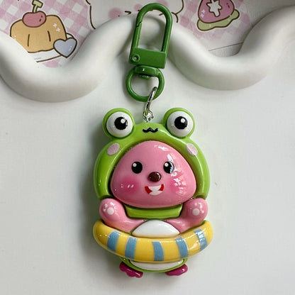 Cute Beaver Charm — Keychain & Bag Charm, Pairs with Custom Letter Lanyard