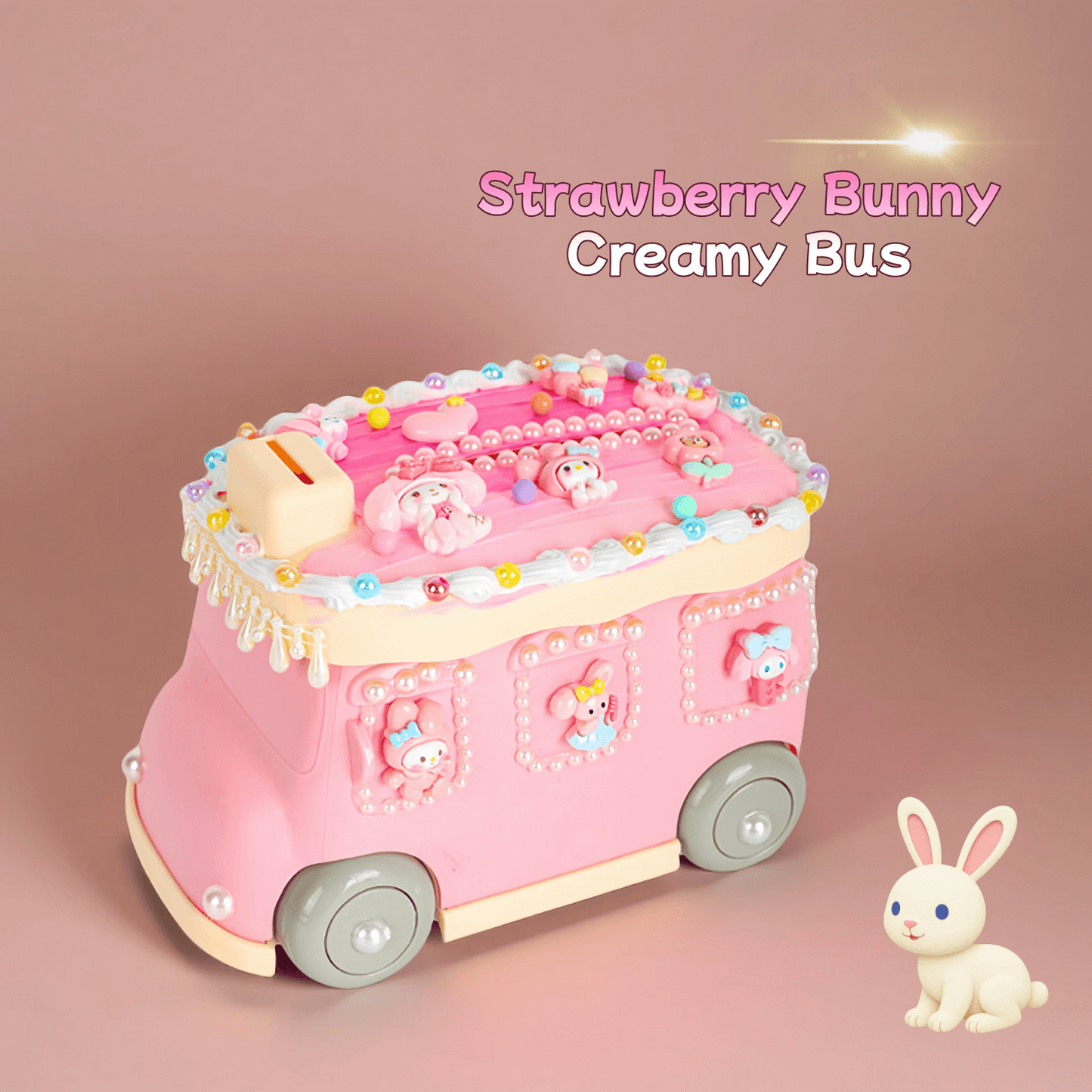 DIY Cream Glue Piggy Bank Kit – Kids Bus Edition | Decorate with Charms & Save in Style