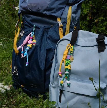 Custom Name Beaded Cord Keychain – Handmade Personalized Knot String with Letters