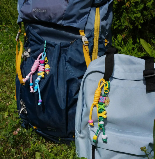 sunflowerden Custom Name Beaded Cord Keychain