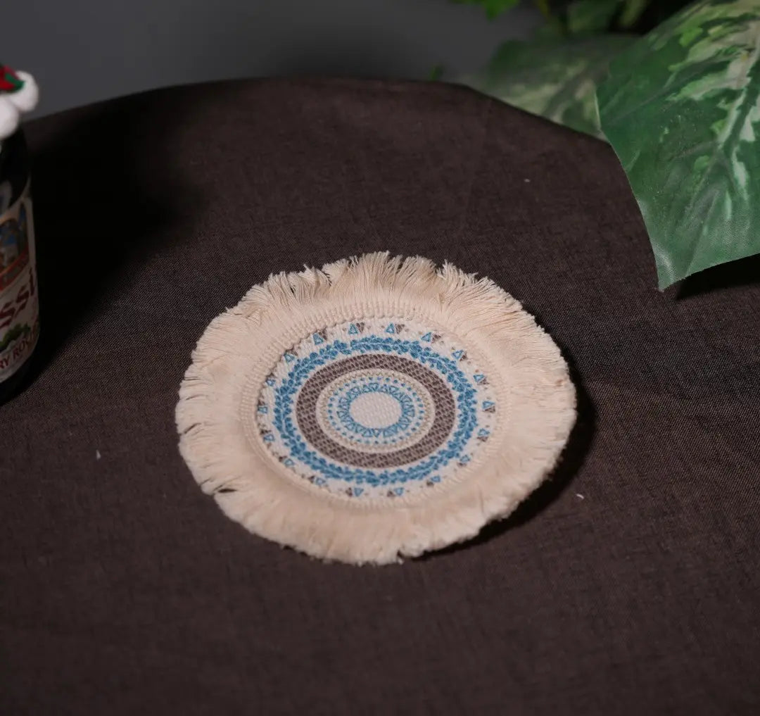 Bohemian Style Cotton Linen Placemat & Coaster Set