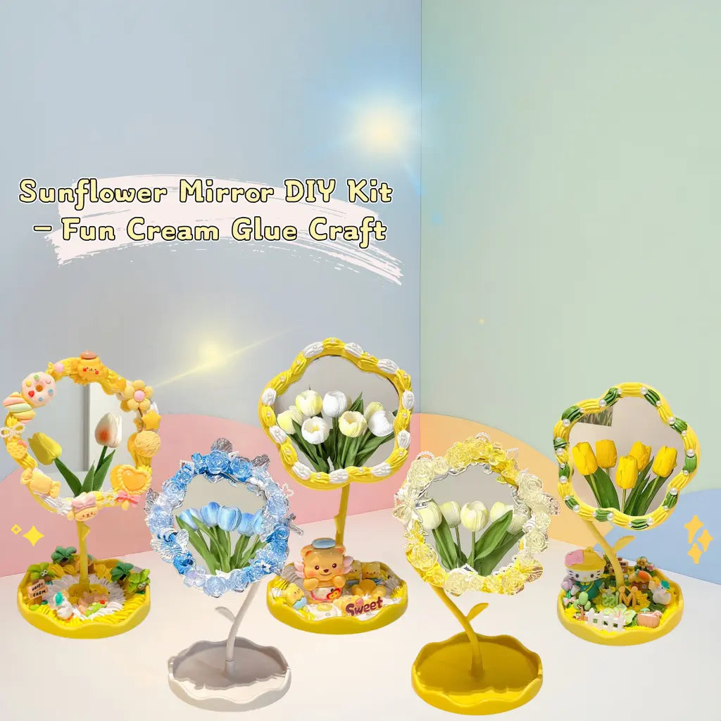 Sunflower DIY Cream Glue Mirror