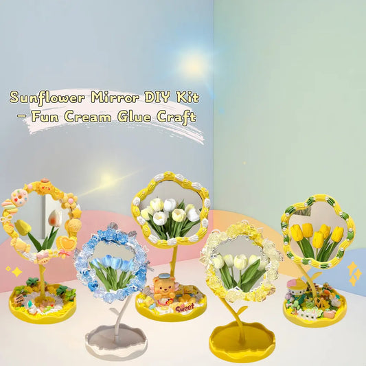 Sunflower DIY Cream Glue Mirror