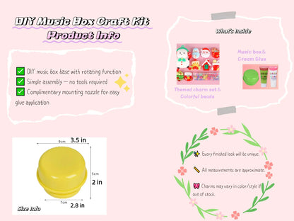 DIY Music Box Craft Kit – Cream Glue & Decorative Charms Set