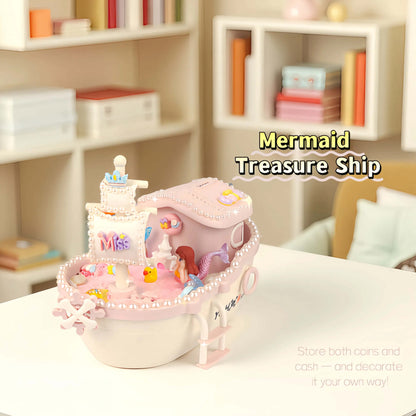 Mermaid Pirate Ship DIY Coin Bank Kit