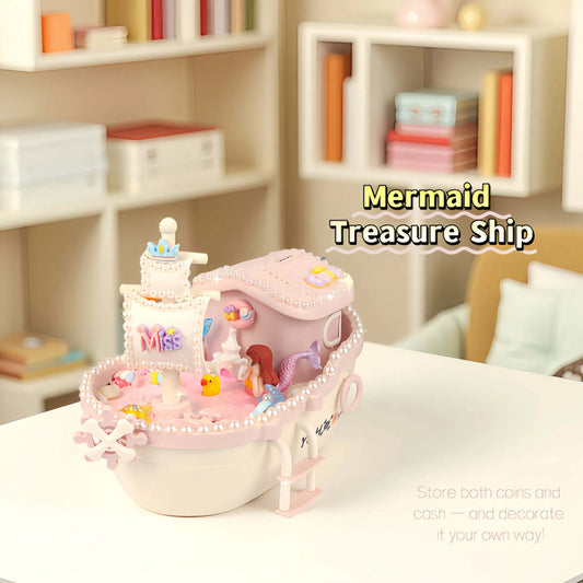 Mermaid Pirate Ship DIY Coin Bank Kit