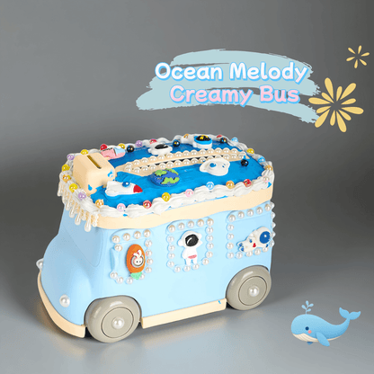 DIY Cream Glue Piggy Bank Kit – Kids Bus Edition | Decorate with Charms & Save in Style